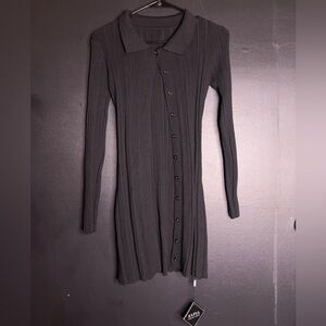 Zaful black button dress
